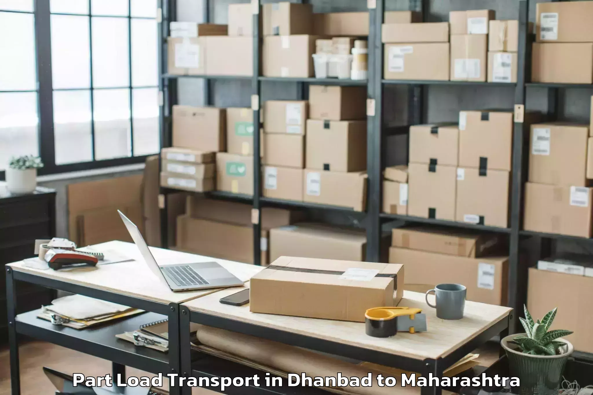 Top Dhanbad to Harnai Part Load Transport Available